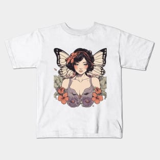 Butterfly Woman Kids T-Shirt